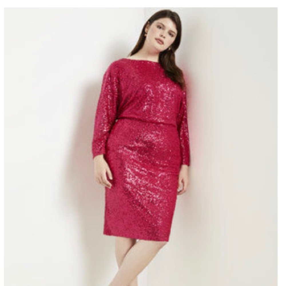 🎉HOST PICK🎉ELOQUII Sequin dolman sleeve dress 20